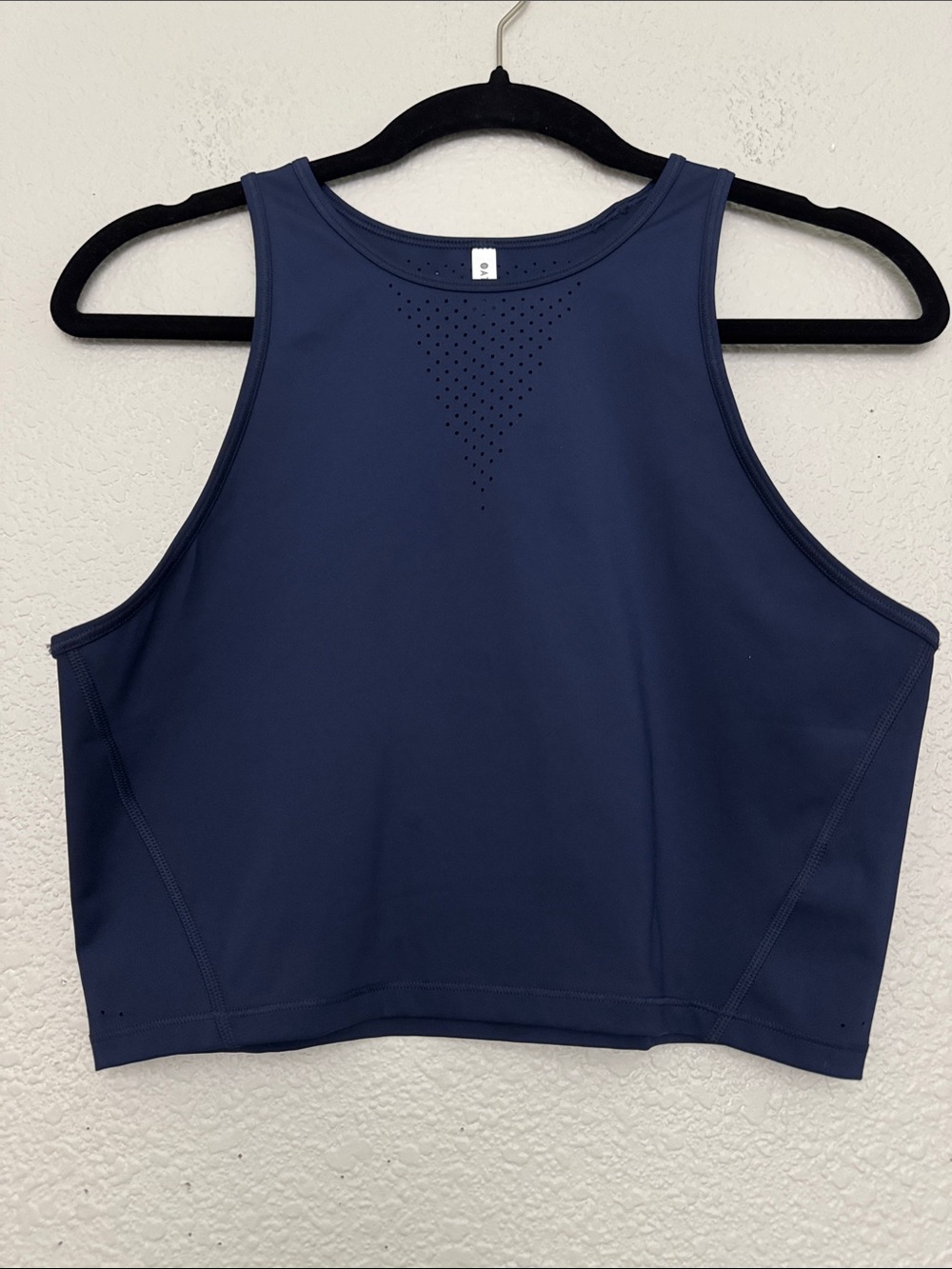 Athleta Accelerate Cropped Tank Top Navy Blue Size Small